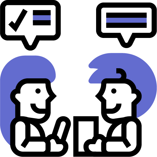 Ikon, to personer i møte